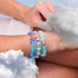 Lila Orchidee | 925 Sterling Silber | Glühwürmchen-Glasblütenarmband